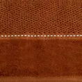 Ręcznik kąpielowy 50x90 cm bawełniany kolor ceglasty o ryżowej strukturze ze stebnowaniem i welwetową bordiurą 500 g/m2 SALADO