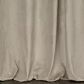 Zasłona welwetowa beżowa ze złotym wzorem przecierki 140x300 cm taśma - NADIA