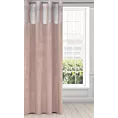 Zasłona welwetowa pudrowo różowa z dekoracyjnym pasem 140x250 cm przelotka - PERI