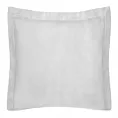 Poszewka na poduszkę 40x40 cm bawełniana jasnoszara z satynowym połyskiem i ozdobną kantą NOVA COLOUR