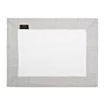 Komplet serwet 4 szt biało, srebrny 30x40 cm EMMA z mereżką i ozdobną listwą 4 szt