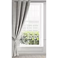 Zasłona welwetowa popielata, troczek w zestawie 140x270 cm przelotka - ANTARA