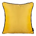 Poszewka na poduszkę 40x40 cm welwetowa musztardowo, czarna MEL