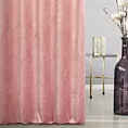 Zasłona szyta na taśmie 5 cm pudrowo różowa ze szlachetnej grubej tkaniny welwetowej o gramaturze 400g/m2