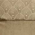 Zasłona beżowa z aplikacją z błyszczącego welwetu 140x250 cm przelotka - AGNES - Design 91