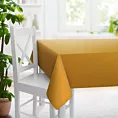 Obrus szyty musztardowy z miękkiej tkaniny z efektem melanżu