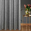 Zasłona szyta na taśmie fala grafitowa z tkaniny typu bukla z efektem melanżu