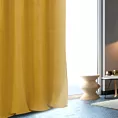 Zasłona musztardowa z matowego welwetu 140x250 cm przelotka - MILO