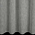 Firana szyta na taśmie 5 cm popielata z matowej tkaniny o naturalnym wyglądzie, z efektem deszczyku, wykończona obciążnikiem