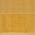 Ręcznik kąpielowy 50x90 cm bawełniany kolor musztardowy z bordiurą z weluru 500 g/m2 LUCY