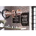 Lampa wisząca do pokoju miedziana LUCY w stylu industrialnym z metalu