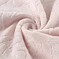 Ręcznik kąpielowy 50x90 cm bawełniany kolor różowy z wytłaczanym wzorem roślinnym 475 g/m2 FLORIA