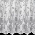 Firana szyta na taśmie 5 cm biała z tkaniny batystowej z motywem przecierki