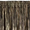Zasłona welwetowa czarno, szampańska zdobiona lśniącym nadrukiem 140x270 cm taśma - EMILA