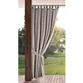 Zasłona brązowo, kremowa z wodoodpornej tkaniny idealna do ogrodu i na taras 155x200 cm szelki/rzep - GARDEN
