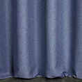 Zasłona szyta na flexach ciemnoniebieska z tkaniny trudnopalnej, zaciemniającej, typu blackout z efektem melanżu