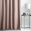 Zasłona szyta na taśmie 5 cm LUXOR pudrowo różowa z eleganckiej lśniącej tkaniny o drobnym splocie