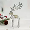 Figurka świąteczna RENIFER z dodatkami lśniących koralików oraz kryształów