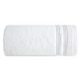 Ręcznik do rąk 30x50 cm bawełniany kolor biały z subtelną bordiurą w paseczki 500 g/m2 ALLY