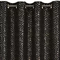 Zasłona czarno, szampańska zdobiona nadrukiem geometrycznym 140x250 cm przelotka - SEMI