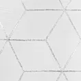 Dekoracja okienna biała zdobiona metalicznym nadrukiem z geometrycznym wzorem 140x250 cm przelotka - SEYLAN
