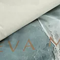 Pościel 160x200 cm z makosatyny bawełnianej kolor jasnokremowy, szałwiowy z designerskim wzorem EVA 13 Eva Minge