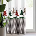 Zasłona biało, czarna świąteczna 140x250 cm przelotka - GERDA