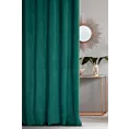 Zasłona szyta na taśmie 5 cm ciemnozielona z miękkiej strukturalnej tkaniny welwetowej