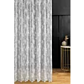 Tkanina firanowa żakardowa o nieregularnym wzorze wykończona połyskiem