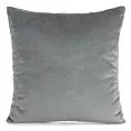 Poszewka na poduszkę 45x45 cm welwetowa, gładka grafitowa o delikatnym połysku GAJA 1