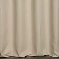 Zasłona szyta na taśmie 5 cm SHELBY beżowa z miękkiej tkaniny o naturalnym splocie i delikatnym połysku