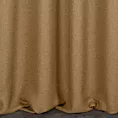 Zasłona szyta na taśmie 5 cm brązowa z tkaniny o naturalnym splocie w stylu eko