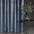 Zasłona welwetowa granatowo, srebrna z miedzianym nadrukiem 140x270 cm taśma - AMBI