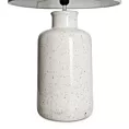 Lampka stołowa RUBI na ceramicznej podstawie z abażurem z matowej tkaniny