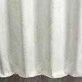 Zasłona biała ze złotym wzorem geometrycznym z welwetu 140x250 cm przelotka - BLANCA 2 - Limited Collection