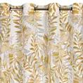 Zasłona naturalna w musztardowe liście 140x250 cm przelotka - HARIET
