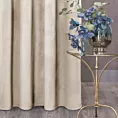 Zasłona beżowa z matowego welwetu 140x270 cm taśma - MELANIE