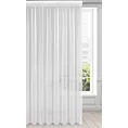 Firana biała z delikatnymi prążkami i efektem deszczyku 350x270 cm taśma PILAR