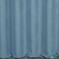 Zasłona szyta na taśmie 5 cm ciemnoniebieska z miękkiej tkaniny o welurowej strukturze i wyraźnym splocie