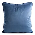 Poszewka na poduszkę 45x45 cm welwetowa granatowo, biała z geometrycznym nadrukiem VELVET 201
