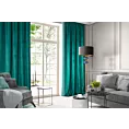 Zasłona welwetowa ciemnoturkusowa 140x270 cm taśma - ROSA - Design 91