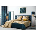 Pościel 160x200 cm z bawełny tencel kolor granatowy, złoty z fantazyjnym wzorem MUSA 4 Limited Collection