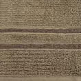 Ręcznik do rąk 30x50 cm bawełniany kolor ciemnobeżowy w kontrastujące pasy 500 g/m2 DINA