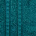 Ręcznik kąpielowy 70x140 cm bambusowy kolor turkusowy zdobiony bordiurą w pasy 500 g/m2 MILA