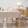 Obrus szyty ADESSA pudrowo różowy z miękkiej tkaniny o welurowej strukturze