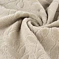 Ręcznik kąpielowy 50x90 cm bawełniany kolor beżowy z wytłaczanym wzorem roślinnym 475 g/m2 FLORIA