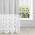 Firana biała z lśniącej organtyna peru z pięcioma falbanami 400x270 cm taśma CHARLOTTE 5