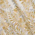 Zasłona naturalna w musztardowe liście 140x250 cm przelotka - HARIET