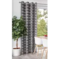 Zasłona welwetowa grafitowa ze srebrnym nadrukiem 140x250 cm przelotka - ACHILL