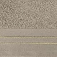 Ręcznik kąpielowy 50x90 cm bawełniany kolor beżowy z haftowanymi paseczkami 500 g/m2 OLIVIA